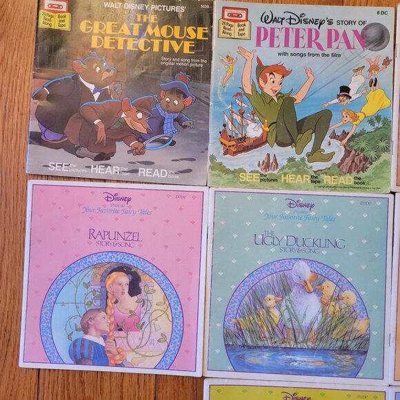 10 Vintage‎ Disney Read Along Books NO CASSETTES Gift Fairy Tales Classics - Picture 2 of 8